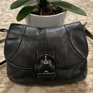 Coach Soho Black Leather Crossbody – Y2K Era – Very Good Condition